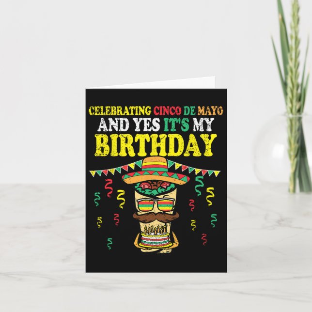 Carte Oui c'est mon anniversaire Cinco De Mayo Anniversa (Devant)