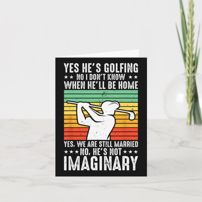 Carte Oui Il est Golfing Golf Lover Mari Amusant Golfing (Devant)
