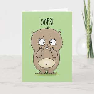 Carte Oups ! Désolé, j'ai oublié le dessin animé de hams