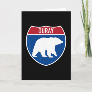 Carte Ouray Colorado Bear Co Panneau Routier Interétatiq