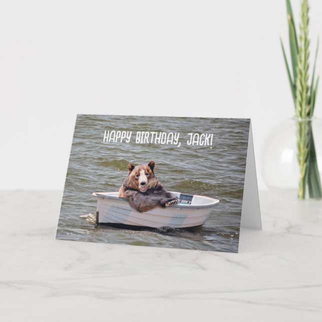 Carte Ours à Dinghy pour l'anniversaire (Devant)