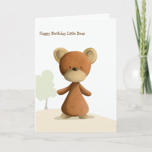 Carte Ours Brown Cute Personnalisé Joyeux Enfants d'Anni