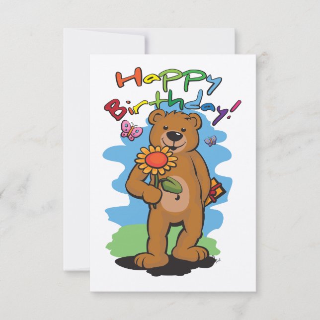 Carte Ours d'anniversaire (Devant)