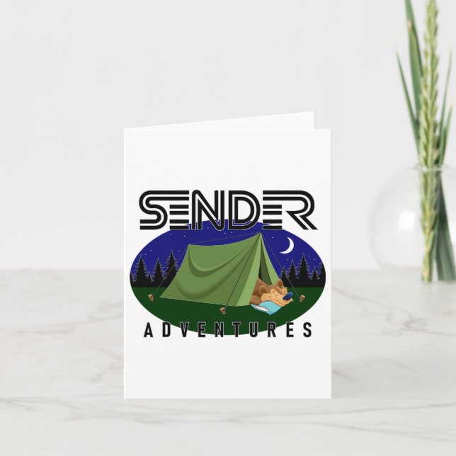 Carte Ours de camping (Devant)