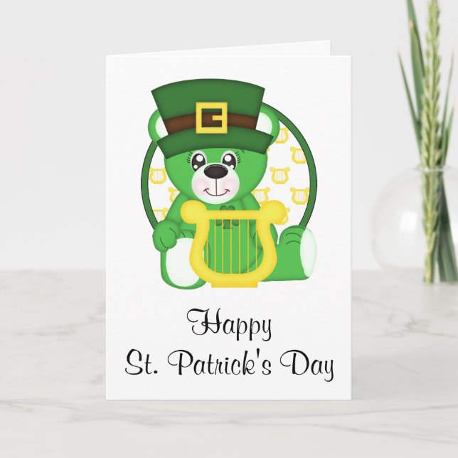 Carte Ours de la Saint Patrick (Devant)