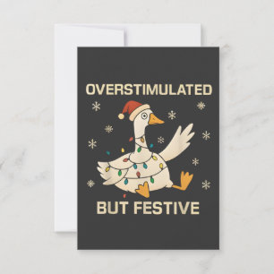 Carte Ours de Noël surstimulé mais festif Xmas