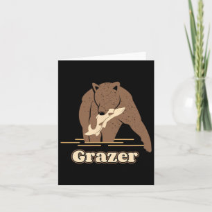 Carte Ours de pêche Grazer Gras Brown Grizzly Beartober