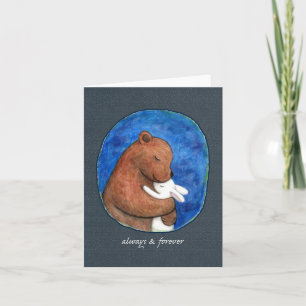 Carte Ours et lapin Toujours et pour toujours Anniversai