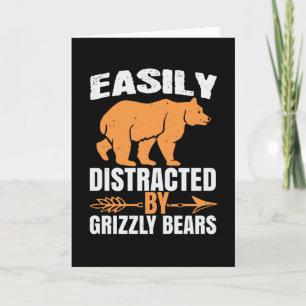 Carte Ours - Facilement Distrait Par Les Ours Grizzly