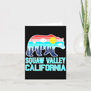 Carte Ours grizzly vallée olympique californie vintage