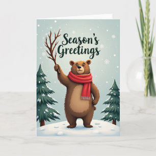 Carte Ours joyeux Noël