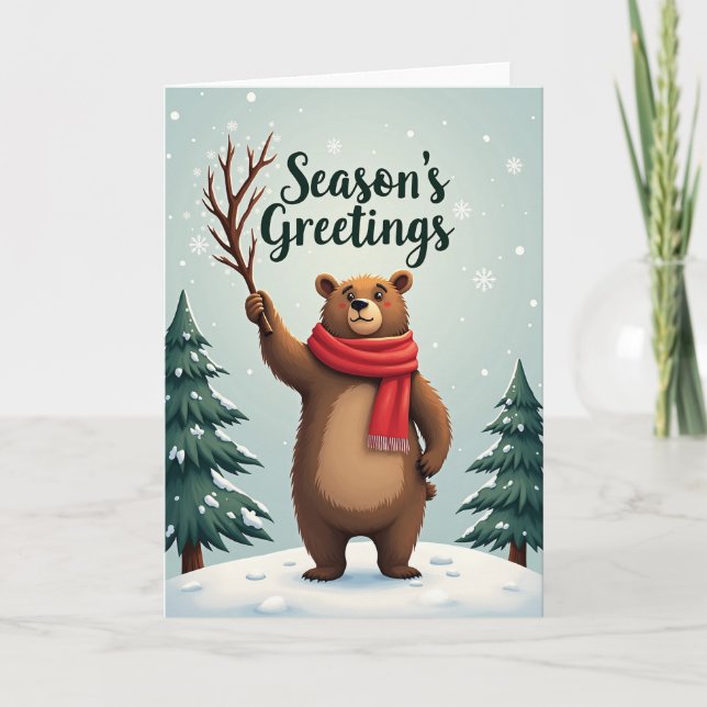 Carte Ours joyeux Noël (Devant)
