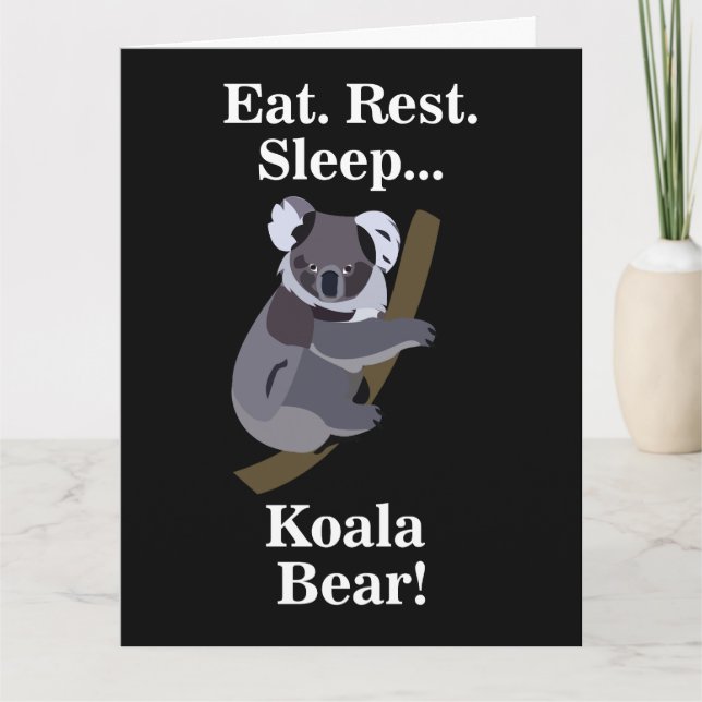 Carte Ours Koala Drôle (Devant)