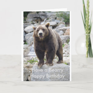 Carte Ours kodiak debout sur un rocher