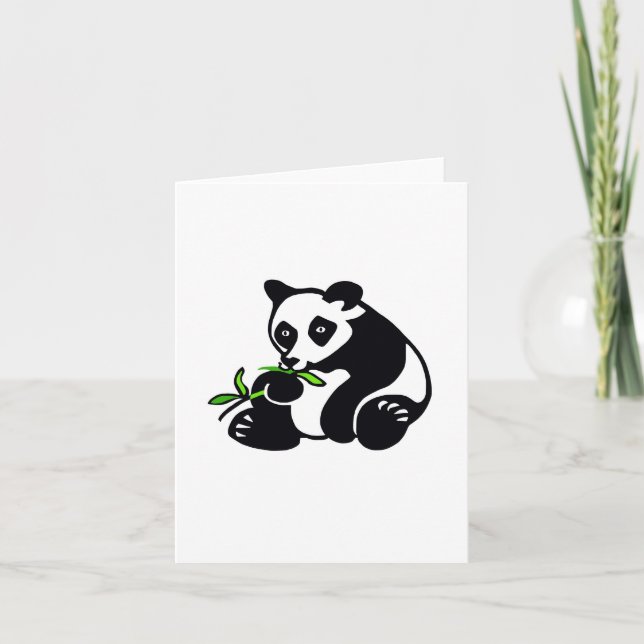 Carte Ours mignon PANDA - Graphique animal en danger - (Devant)