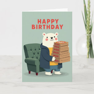 Carte Ours Pile de Cadeaux