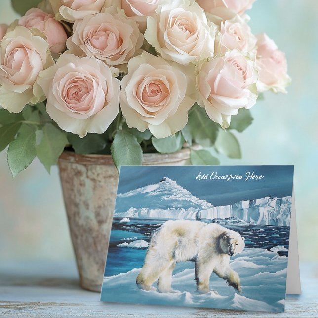 Carte Ours polaire arctique bleu (Créateur téléchargé)