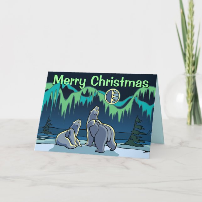Carte Ours Polaire Cartes Personnalisées Carte Art (Devant)