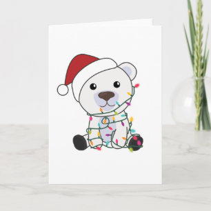Carte Ours polaire Noël Neige hiver Animaux Polaires