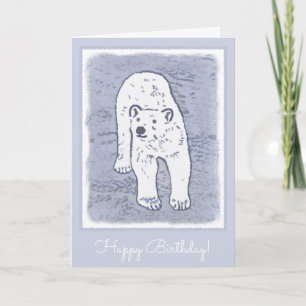 Carte Ours polaire sur la peinture sur glace - Art origi