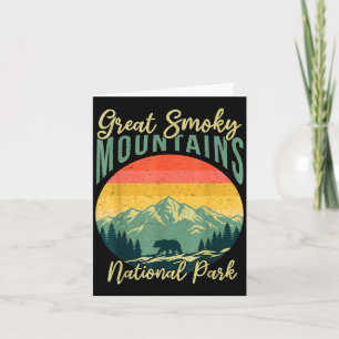 Carte Ours rétro du parc national des Great Smoky Mounta