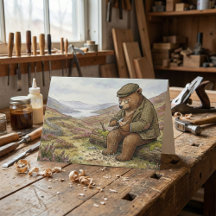 Ours sculpté à la campagne Fête des Pères traditio