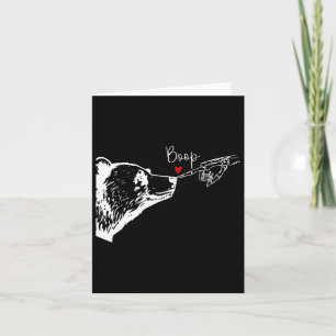 Carte Ours Skeleton Boop Ours Drôle Halloween Fille Homm