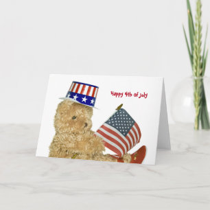 Carte Ours Teddy Patriotique