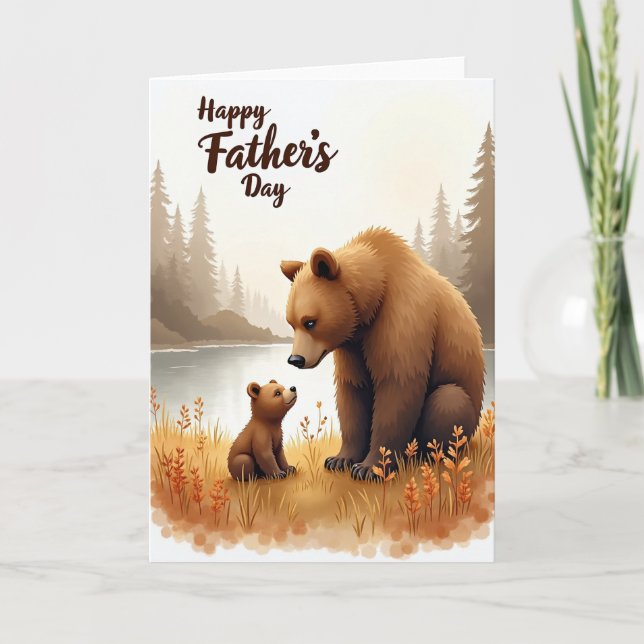 Carte Ourson d'Affection Fête des Pères (Devant)