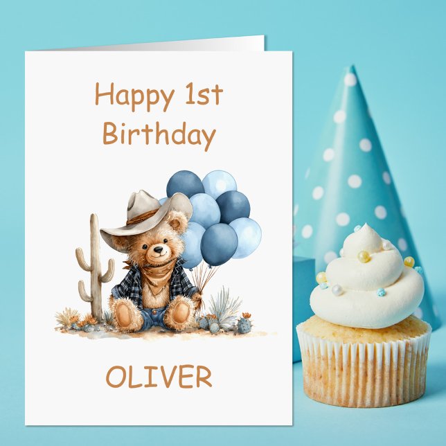 Carte Ourson occidental 1er anniversaire (Créateur téléchargé)