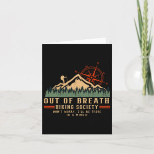 Carte Out Breath Randonnée Society Funny Mountain Hiker