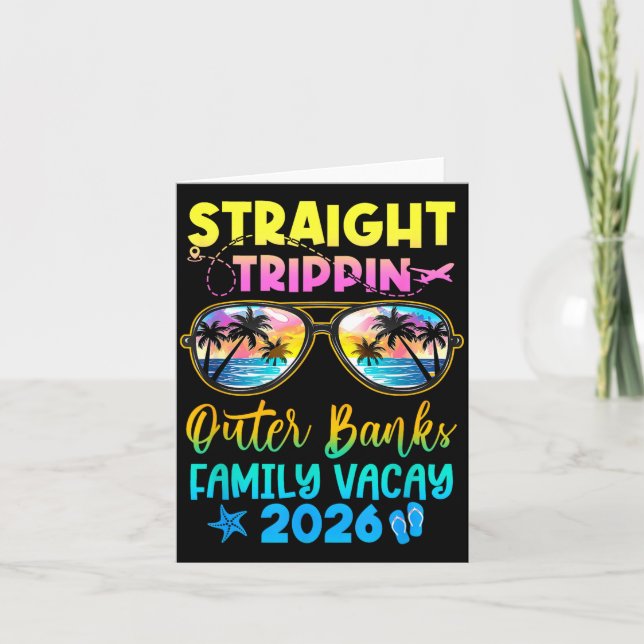Carte Outer Banks Family Vacay Vacation 2026 Straight Tr (Devant)