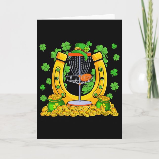 Carte Outils de disc golf pour la Saint-Patrick avec pla (Devant)