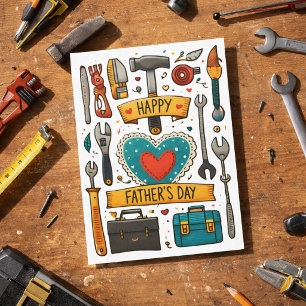 Carte Outils pour papa Fête des pères IA-art
