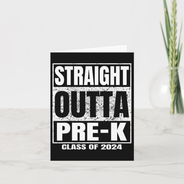 Carte Outta Pré-K School Cl De 2024 Drôle Graduation (Devant)