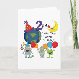 Carte Outta This World 2nd Birthday Tshirts