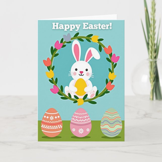 Carte ovale de la célébration de printemps (Devant)
