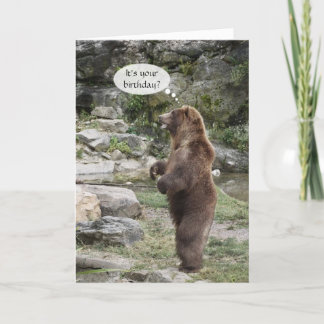 Carte Ovation debout de l'ours grizzli