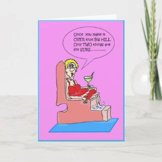 CARTE OVER THE HILL PEDICURE CARD
