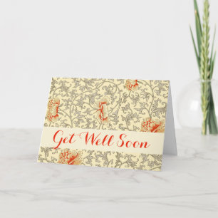 Carte Owen Jones Motif Ancien : Corail Floral Gris