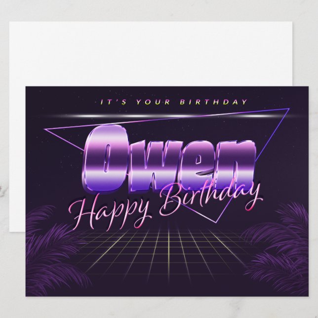 Carte Owen Prénom (Devant / Derrière)