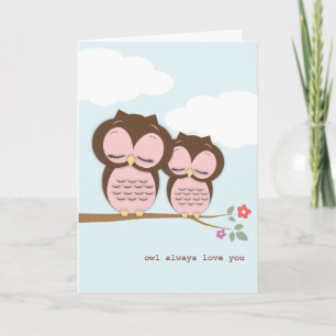 Carte Owl Always Love You Mother's Day Card