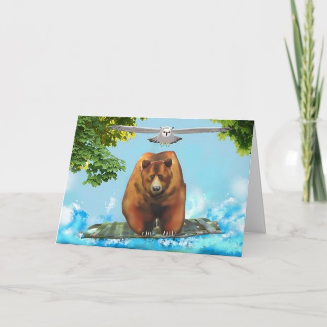 Carte Owl and Grizzle Bear (Devant)