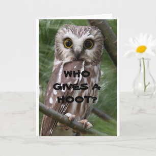 CARTE * OWL COMÉDIQUE* ANNIVERSAIRE*** HUMOUR
