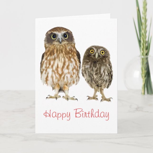 Carte Owl Duo Anniversaire (Devant)