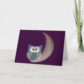 Carte Owl on the Moon