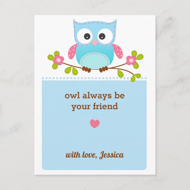 Carte Owl Valentine pour l'échange de classe pour  (Devant)