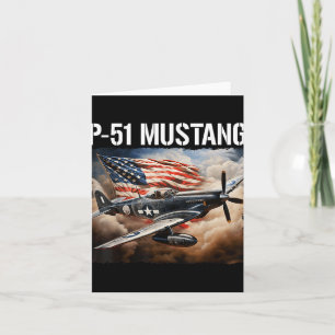 Carte P-51 Mustang American 2ème guerre mondiale Fighter