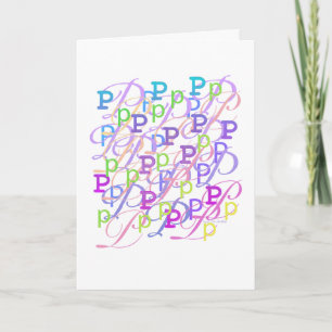 Carte "P" Confettis de Lettres
