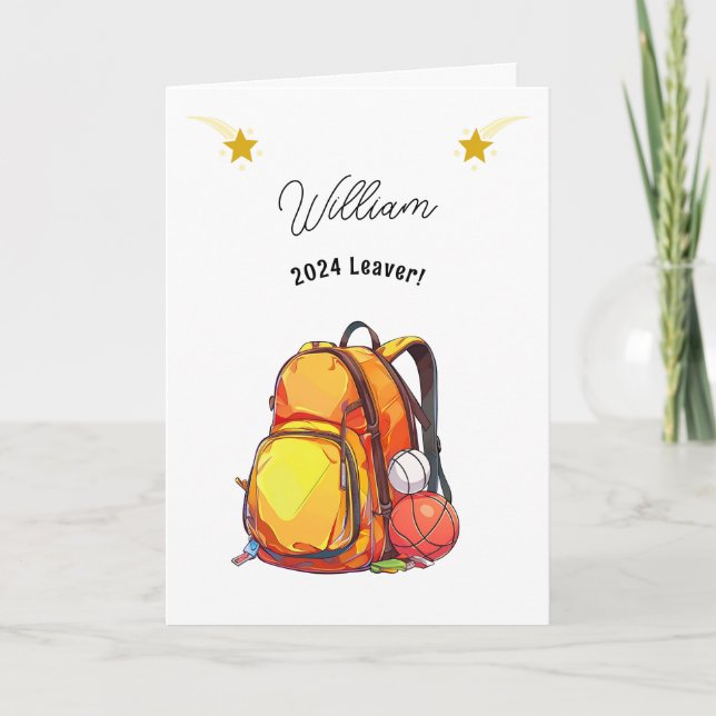 Carte Pack arrière sport pour les sortants scolaires (Devant)